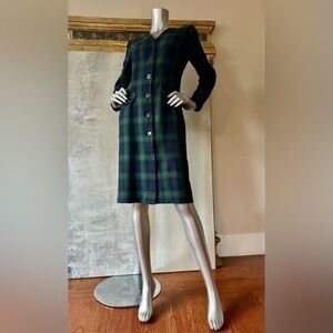 Plaid Long Sleeve Dress